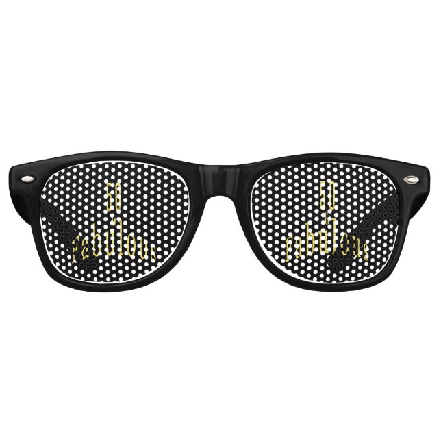 50 und fabelhafte 50. Geburtstag Black Gold Partybrille (Vorderseite)