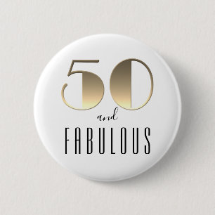 50 und fabelhafte 50. Geburtstag Gold Button