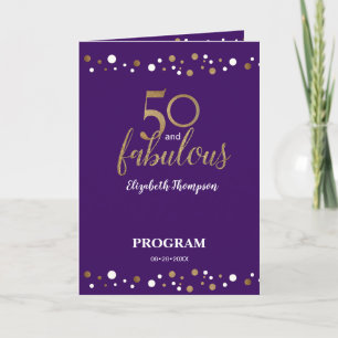 50 und fabelhafte 50. Geburtstag Lila Programm