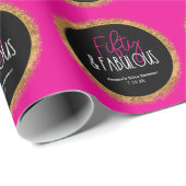 50. und fabelhafte 50. Geburtstag mit benutzerdefi Geschenkpapier (Rolleneckpunkt)