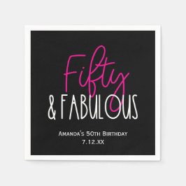 50. und fabelhafte 50. Geburtstag mit benutzerdefi Serviette