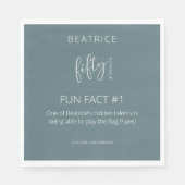 50 und fabelhafte 50. Geburtstag Spaß Fakt Serviette (Vorderseite)