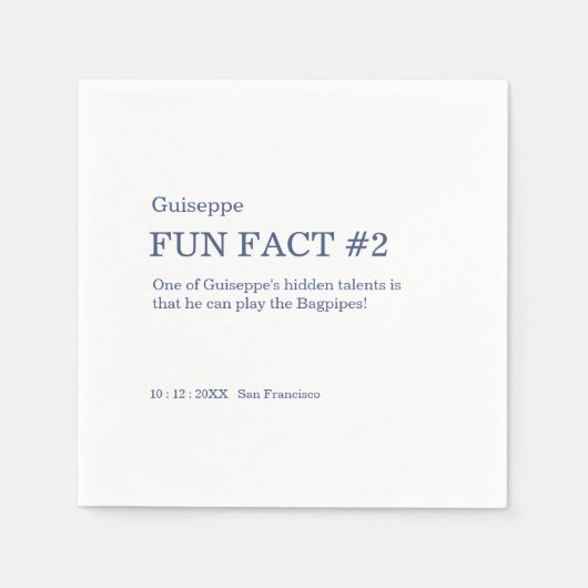 50 und fabelhafte 50. Geburtstag Spaß Fakt Serviette (Vorderseite)