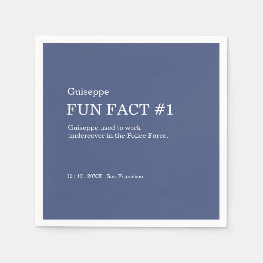 50 und fabelhafte 50. Geburtstag Spaß Fakt Serviette (Vorderseite)