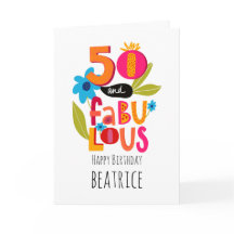 50 und fabelhafte 50. Geburtstag Whimsical Letteri