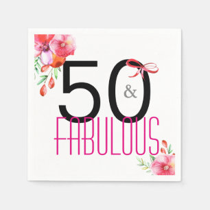 50 und fabelhafte 50. Geburtstags-Party-Servietten Serviette