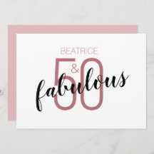 50 und fabelhafte 50. Geburtstags-Rose Gold