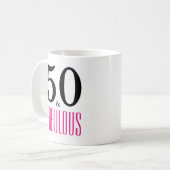 50 und fabelhafte 50. Geburtstagsgeschenke Tasse (Vorderseite Links)