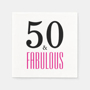50 und fabelhafte 50. Geburtstagspapier Napkins Serviette