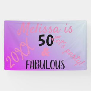 50 und fabelhafte 50. Geburtstagsparty Banner