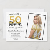 50 und fabelhafte 50. Geburtstagsparty Einladung (Vorderseite)