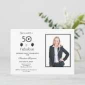 50 und fabelhafte 50. Geburtstagsparty Einladung (Stehend Vorderseite)