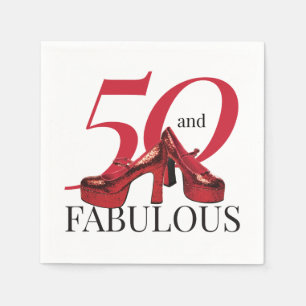 50 und fabelhafte 50. Geburtstagsparty Serviette