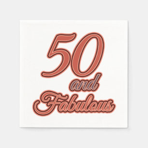 50 und fabelhafte 50. Geburtstagsparty Serviette