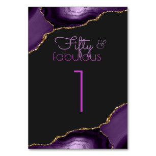 50 und fabelhafte 50. Geburtstagsparty Tischnummer