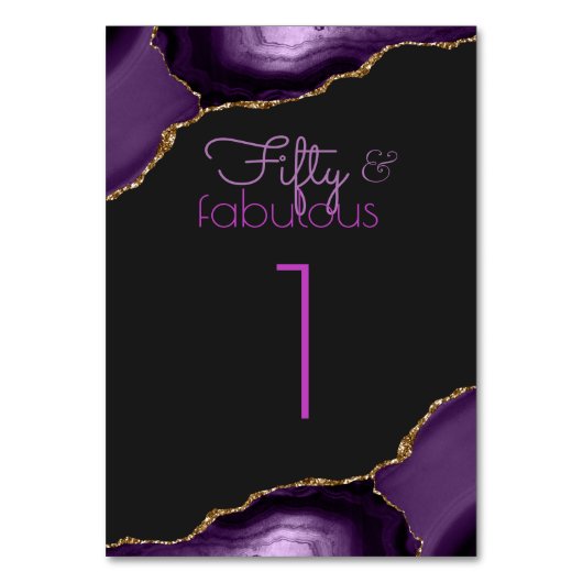 50 und fabelhafte 50. Geburtstagsparty Tischnummer (Vorderseite)
