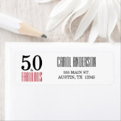 50 und fabelhafte 50. Geburtstagsrücksendeadresse (Insitu)