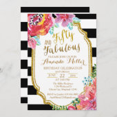 50 und fabelhafte Aquarellfarben - Einladung zum G (Vorne/Hinten)