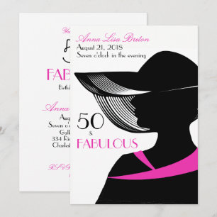 50 und fabelhafte Art Déco Elegant 50. Geburtstag Einladung