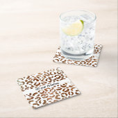 50 und fabelhafte Big Cat Print Abstrakt Rechteckiger Pappuntersetzer (Vor Ort)