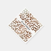 50 und fabelhafte Big Cat Print Abstrakt Serviette (Ecke)