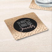 50 und fabelhafte Birthday Sparkle Gold Black Blus Rechteckiger Pappuntersetzer (angewinkelt)