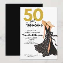 50 und fabelhafte Black and Gold Geburtstagsparty