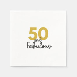 50 und fabelhafte Black and Gold Paper Napkin Serviette