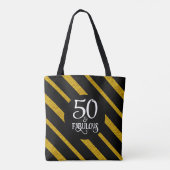 50 und fabelhafte Black and Gold Tote Bag Tasche (Rückseite)