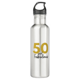 50 und fabelhafte Black and Gold Wasserflasche Edelstahlflasche