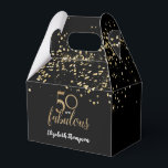 50 und fabelhafte Black Gold Konfetti 50. Geburtst Geschenkschachtel<br><div class="desc">Die "Gold, Black und White Confetti 50 und die fabelhafte 50. Geburtstags-Gefälligkeitsbox" - eine atemberaubende Ergänzung zu jedem Meilenstein-Geburtstagsfest. Inspiriert durch die Eleganz des "goldenen" Geburtstags-Meilenstein, bietet diese Gunst-Box ein raffiniertes Konfetti-Thema in Gold, Schwarz und Weiß, das den Festlichkeiten eine Touch Glamour verleiht. Personalisieren und anpassen Sie jede Gefälligkeitsbox mit...</div>