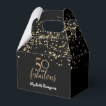 50 und fabelhafte Black Gold Konfetti 50. Geburtst Geschenkschachtel<br><div class="desc">Die "Gold, Black und White Confetti 50 und die fabelhafte 50. Geburtstags-Gefälligkeitsbox" - eine atemberaubende Ergänzung zu jedem Meilenstein-Geburtstagsfest. Inspiriert durch die Eleganz des "goldenen" Geburtstags-Meilenstein, bietet diese Gunst-Box ein raffiniertes Konfetti-Thema in Gold, Schwarz und Weiß, das den Festlichkeiten eine Touch Glamour verleiht. Personalisieren und anpassen Sie jede Gefälligkeitsbox mit...</div>