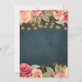 50 und fabelhafte blumengeschmückte elegante 50. G Einladung (Rückseite)