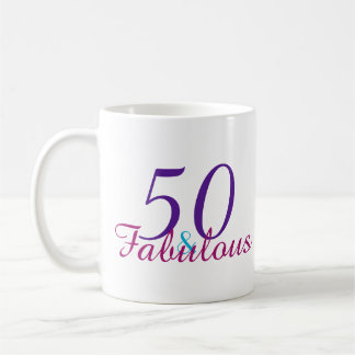 50 und fabelhafte bunte Geburtstagsgeschenke Kaffeetasse
