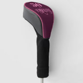 50 und fabelhafte Burgund zum Geburtstag Golf Headcover (angewinkelt)