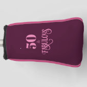 50 und fabelhafte Burgund zum Geburtstag Golf Headcover (Vorderseite)