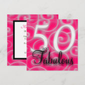 50 und fabelhafte Einladung zum Geburtstag (Vorne/Hinten)