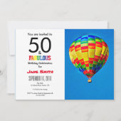 50 und fabelhafte Einladung zum Geburtstag (Vorderseite)