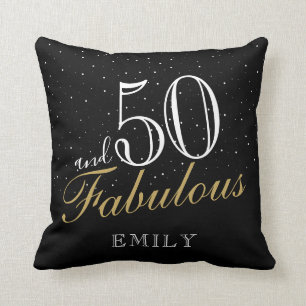 50 und fabelhafte Elegant Black 50. Geburtstag Kissen