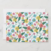 50 und fabelhafte elegante florale Wasserfarbe Einladung (Rückseite)