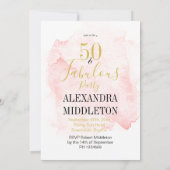 50 und fabelhafte französische Chic-Parfüm-Monogra Einladung (Rückseite)