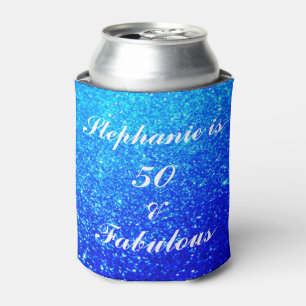 50 und fabelhafte Geburtstag Deep Blue Glitzer Fun Dosenkühler