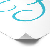 50 und fabelhafte Geburtstagsgeschenke (Aqua) Poster (Ecke)