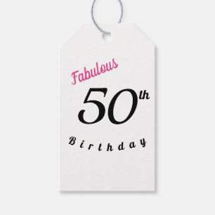 50 und fabelhafte Geburtstagsgeschenke Geschenkanhänger