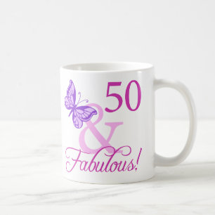 50 und fabelhafte Geburtstagsgeschenke (Pflaume) Kaffeetasse