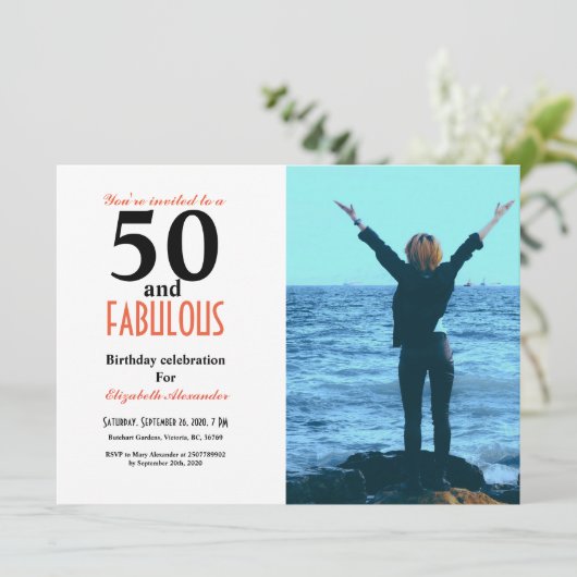 50 und fabelhafte Geburtstagsparty (Stehend Vorderseite)