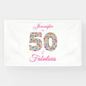 50 und fabelhafte Geburtstagsparty Banner (Horizontal)