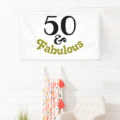 50 und fabelhafte Geburtstagsparty Banner (Insitu)