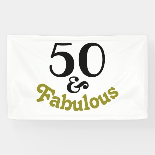 50 und fabelhafte Geburtstagsparty Banner (Horizontal)