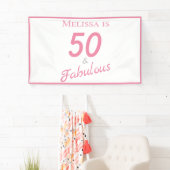 50 und fabelhafte Geburtstagsparty Banner (Insitu)